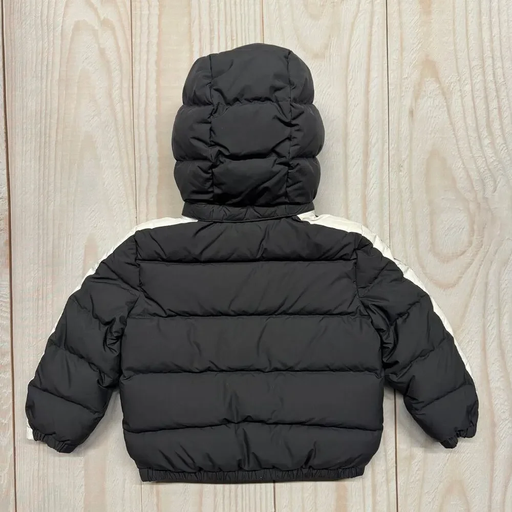 Polo Ralph Lauren Boy Size 4/4T Removable Hood Puffer Duck Down Jacket Black